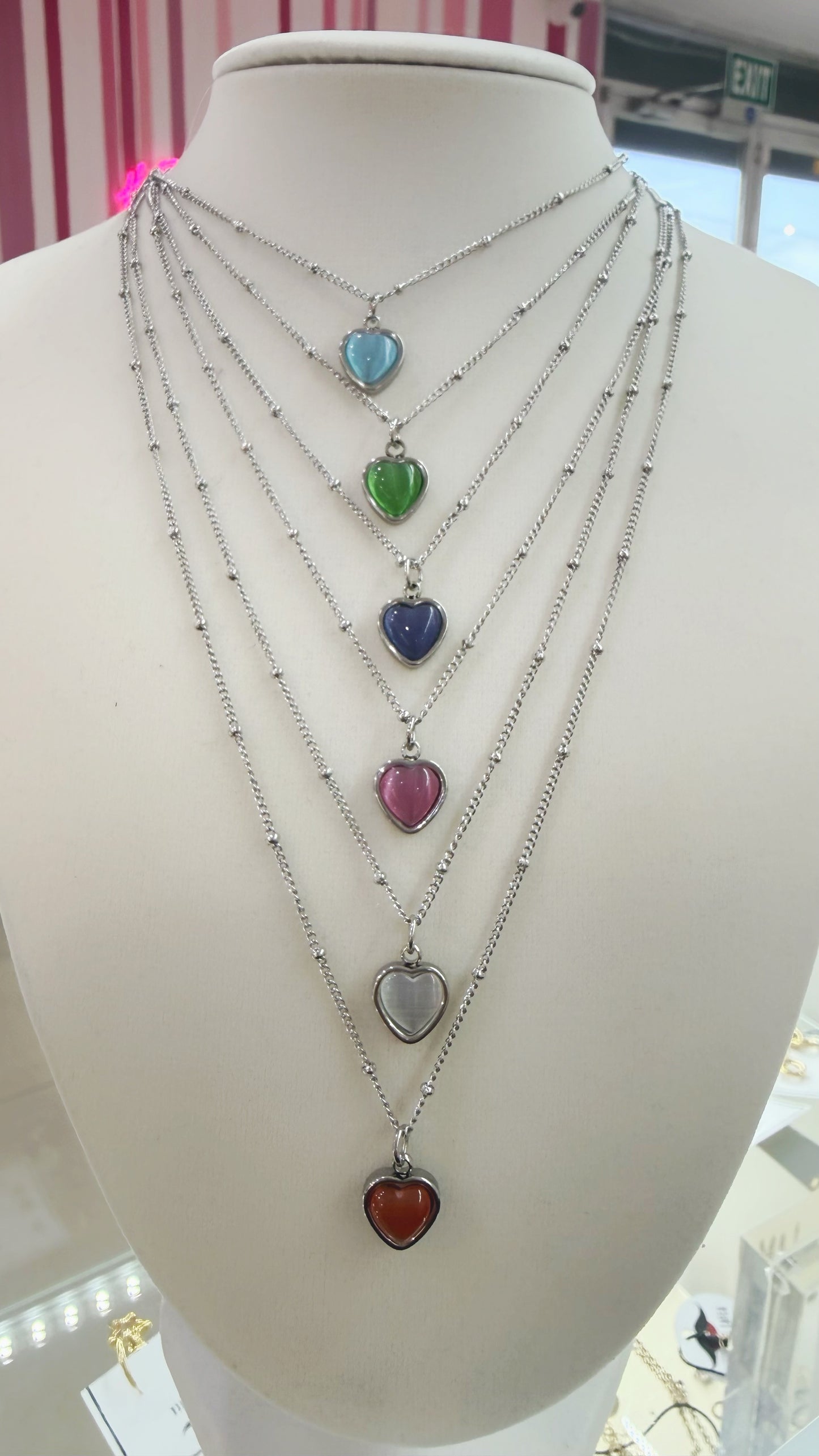 Mystic Cat Eye Heart Necklace- S32