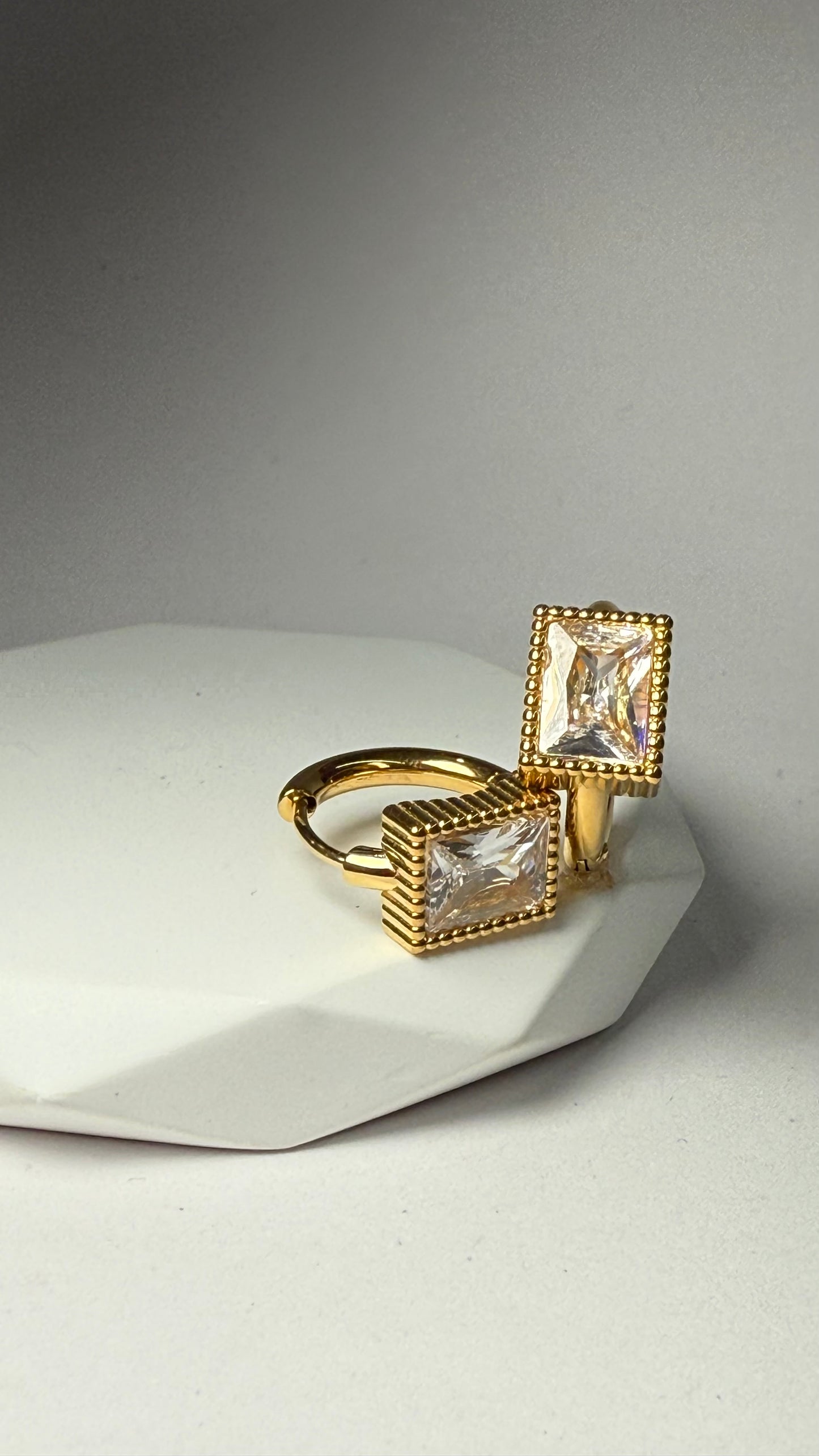 Crystal Hoops Earrings- S110