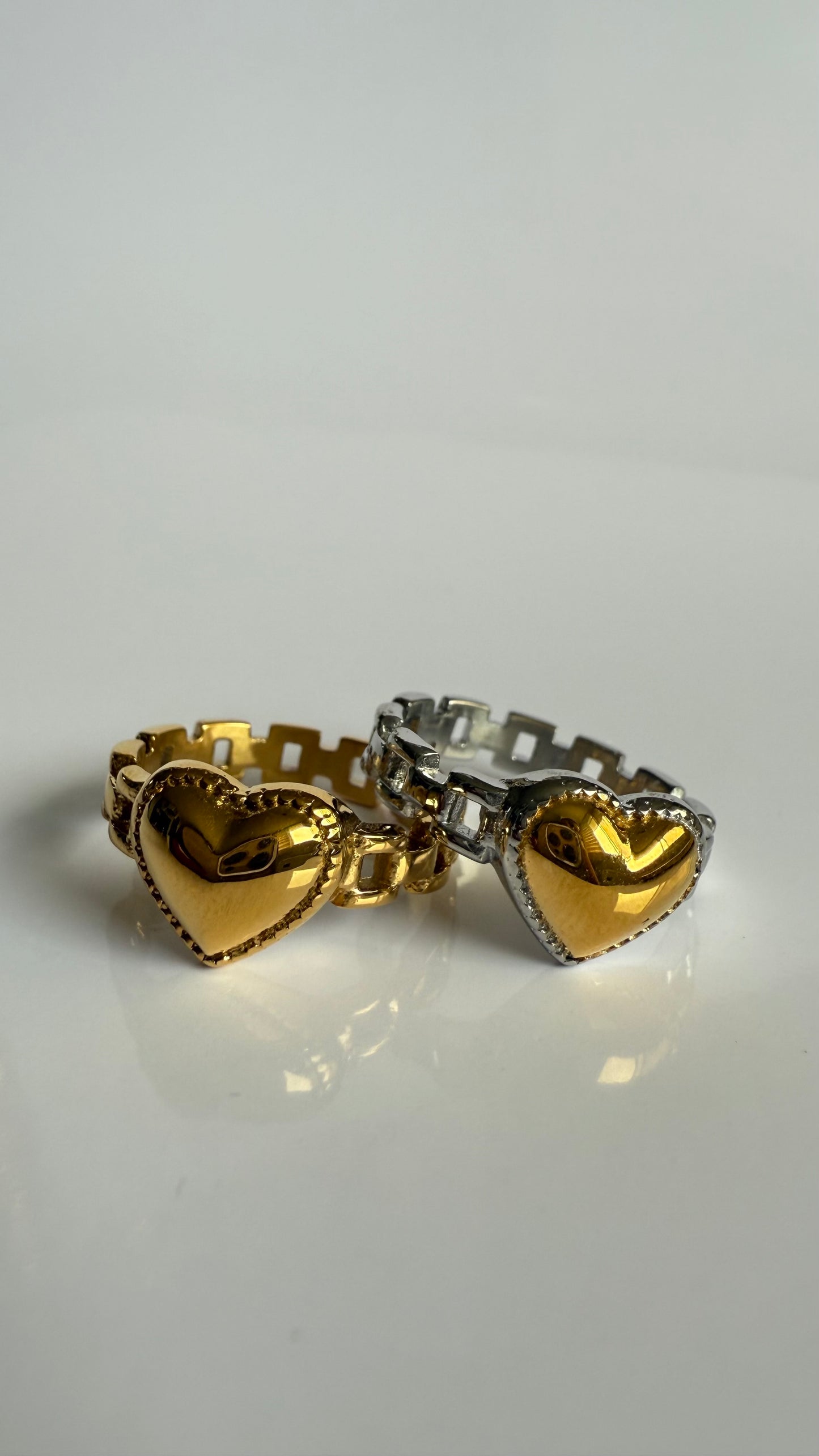 Heart Steel Ring- S009
