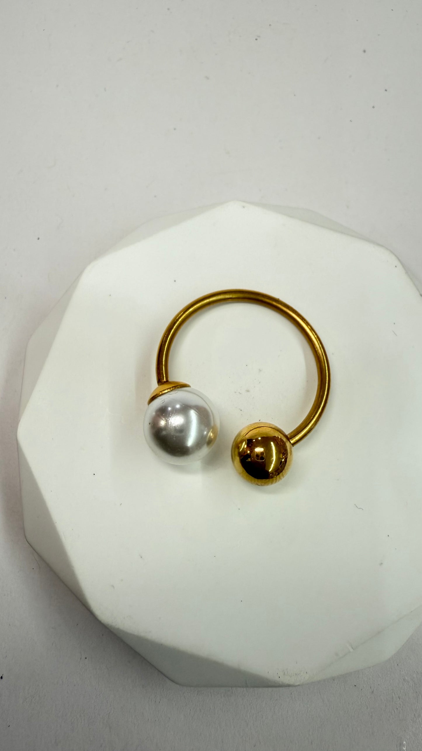 Pearl Steel Ring - S74