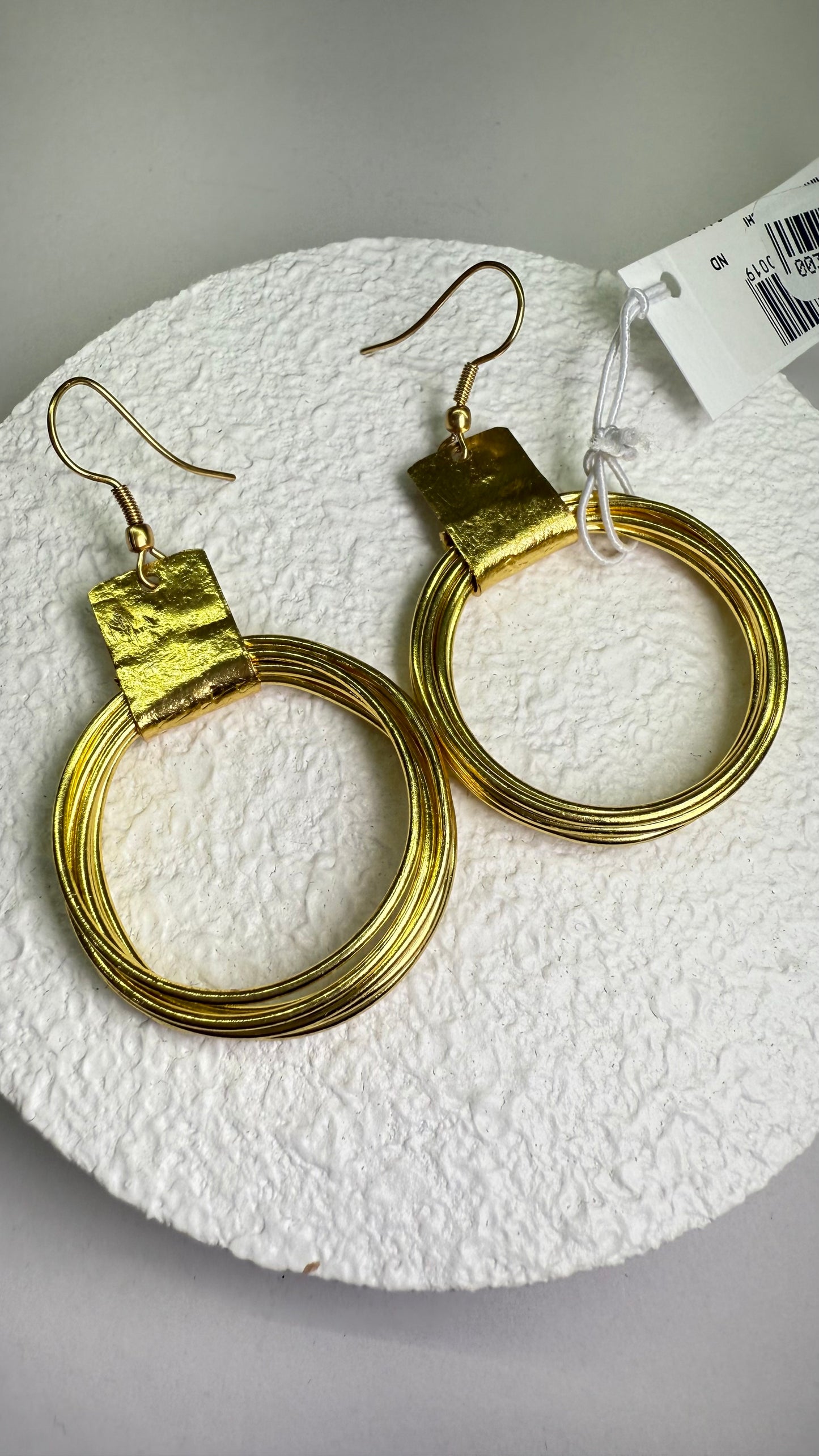 Circle Brass Earrings - B01