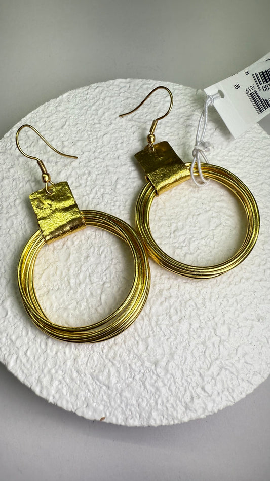 Circle Brass Earrings - B01