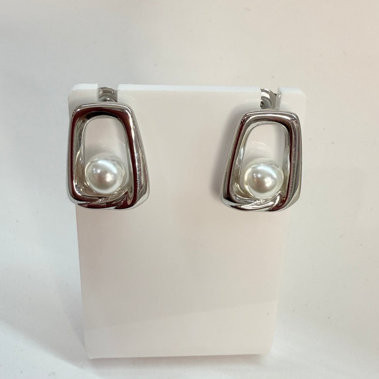 Square Steel Earrings- S31