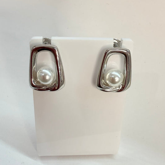 Square Steel Earrings- S31