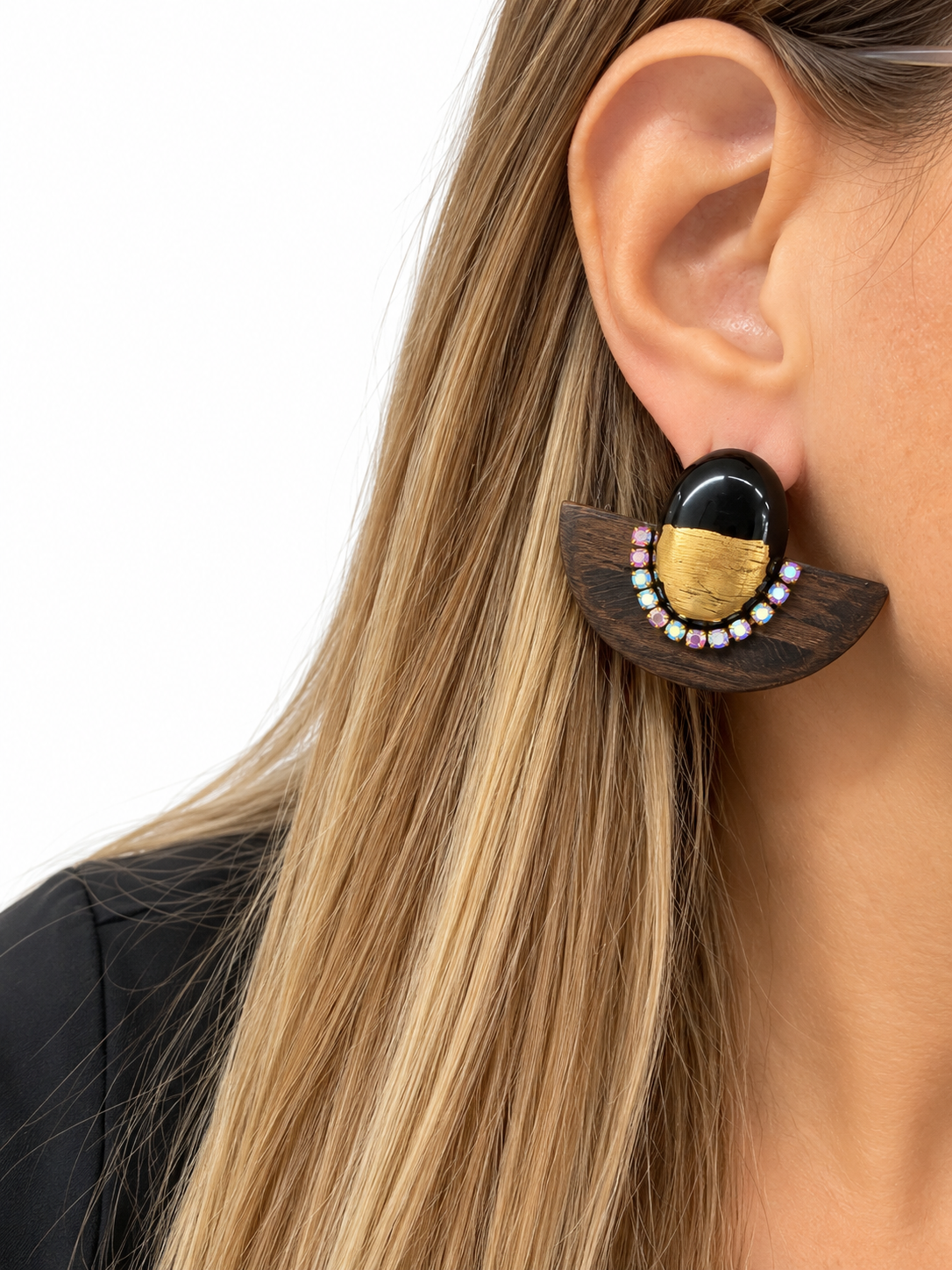 Wood Studs Earrings- T60