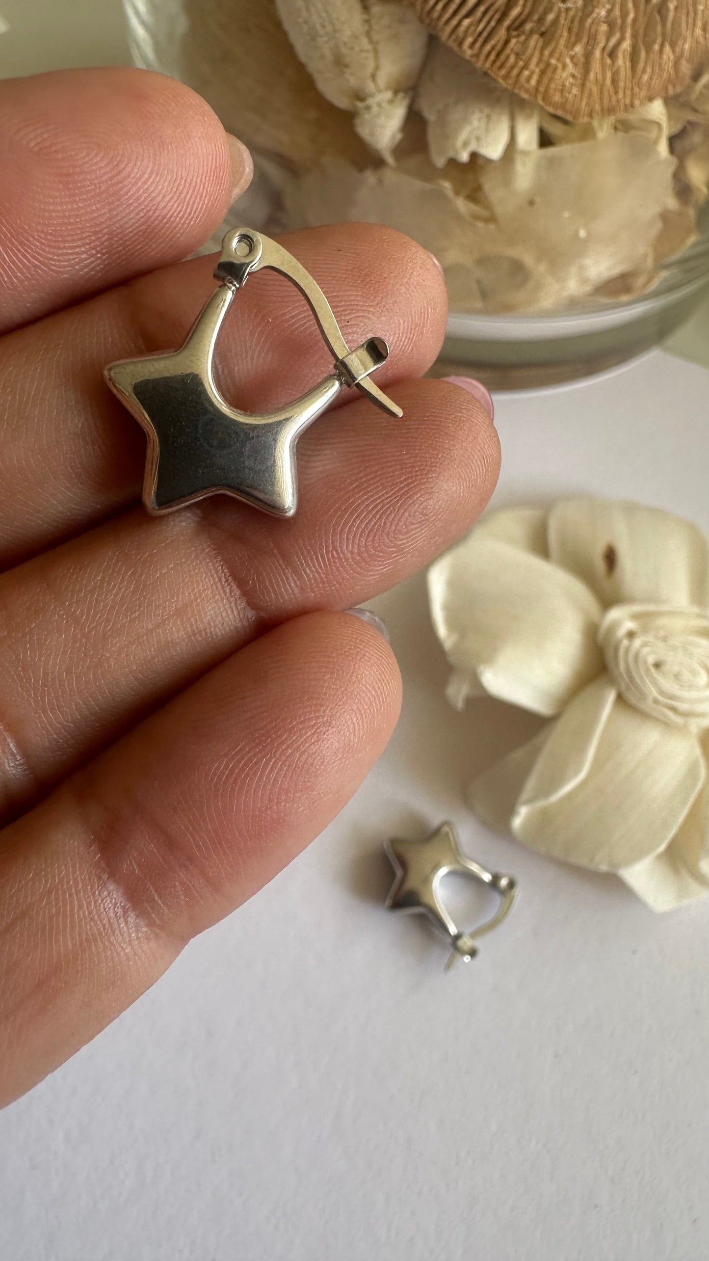 Mini Star Hoops Earrings- S646