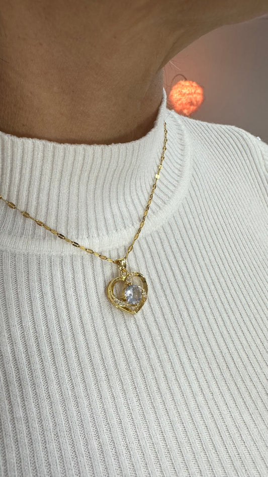 Heart Steel Necklace- S1945