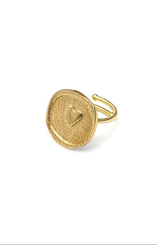 Heart Stamp Ring - B500