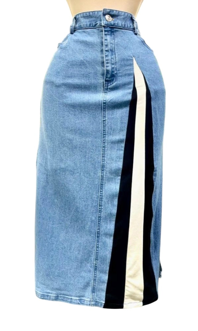 Denim Long Skirt