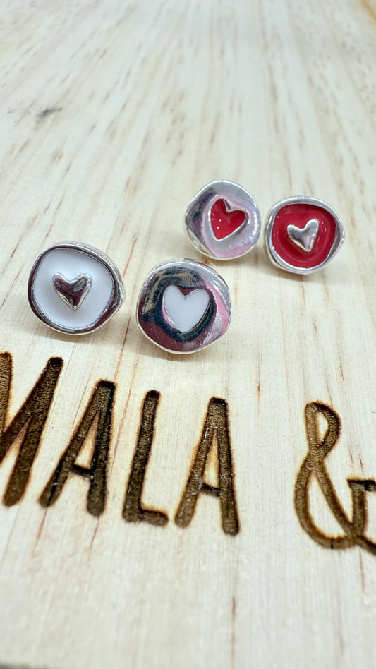 Hearts Stud Earrings - L21