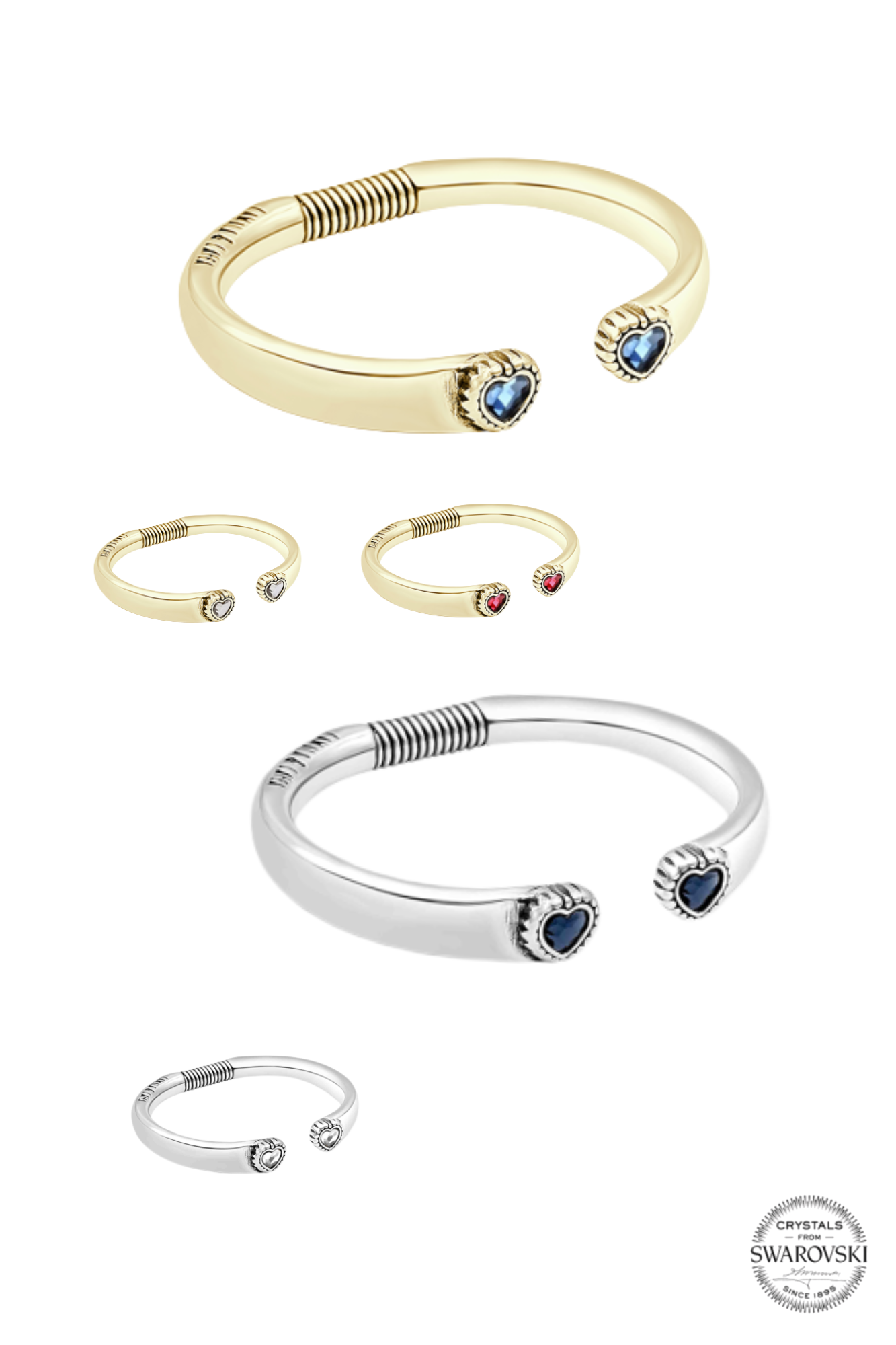 Two Hearts Bangle- L11