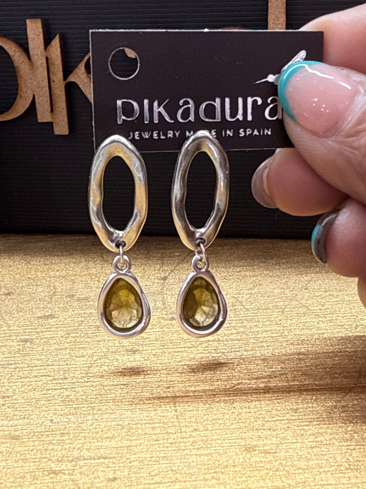 Hand-fired enamel Earrings- P455