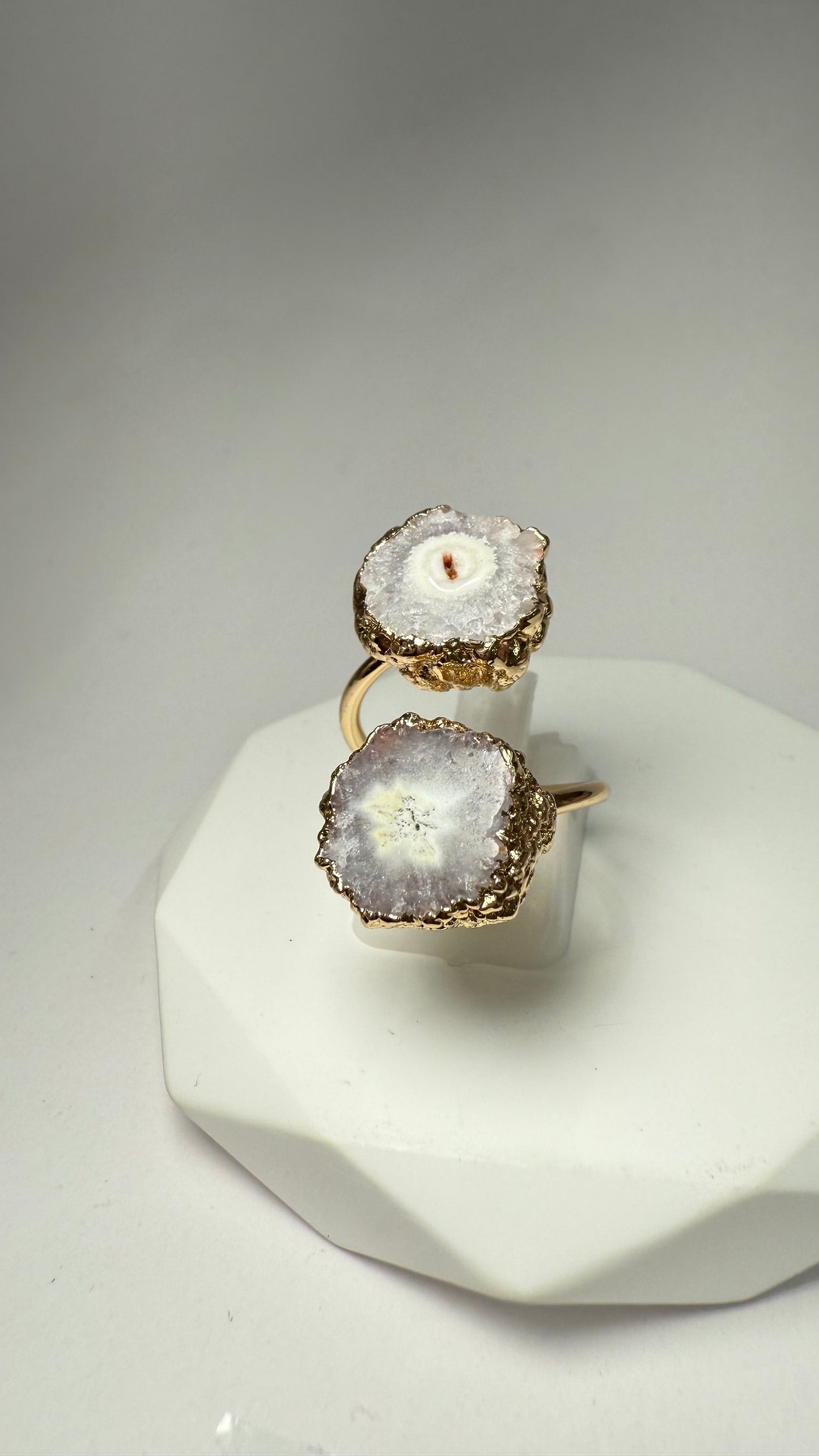 Double Quartz Rings- T10