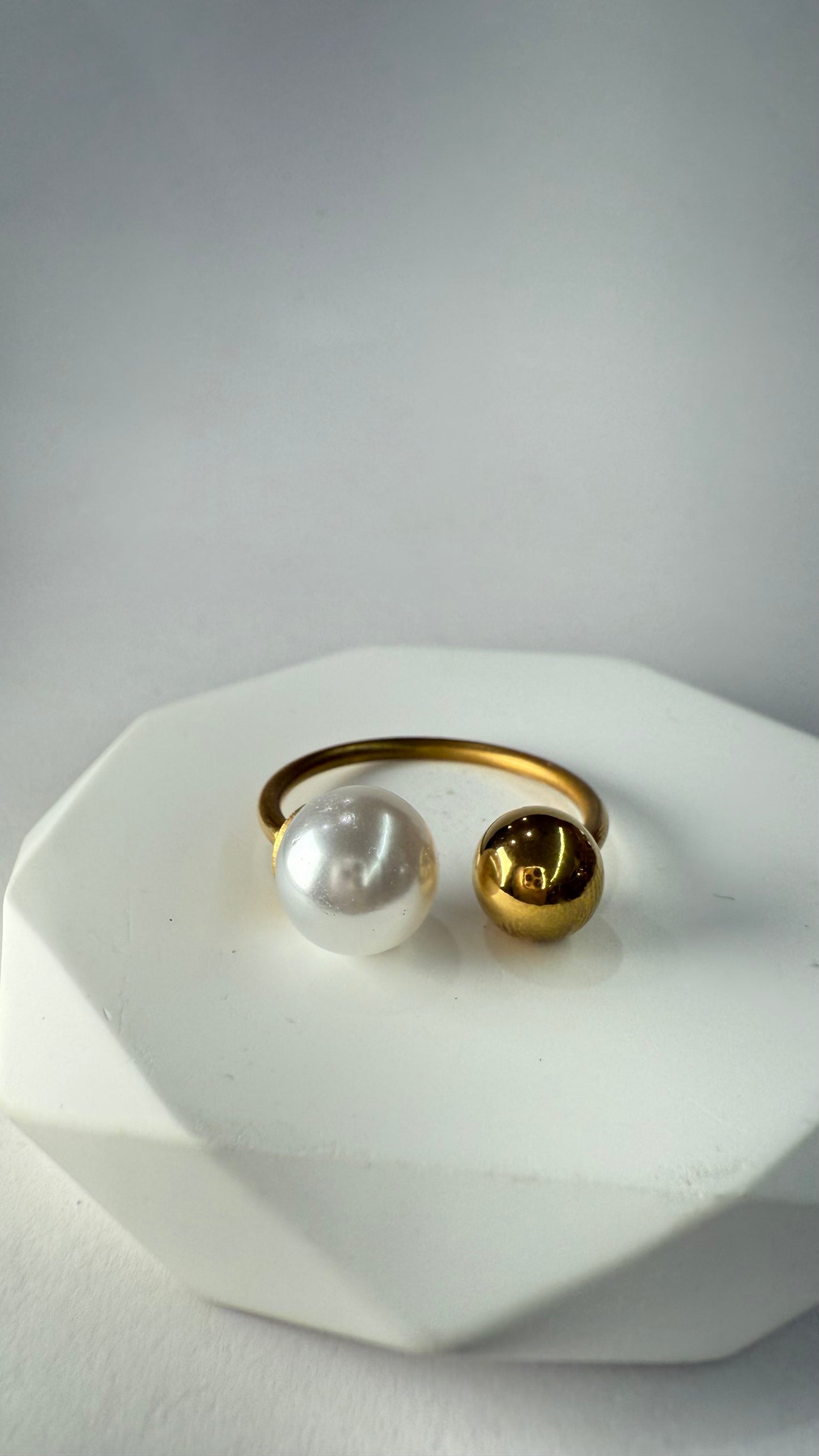 Pearl Steel Ring - S74