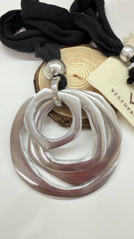 Four Rings Long Necklace- A34