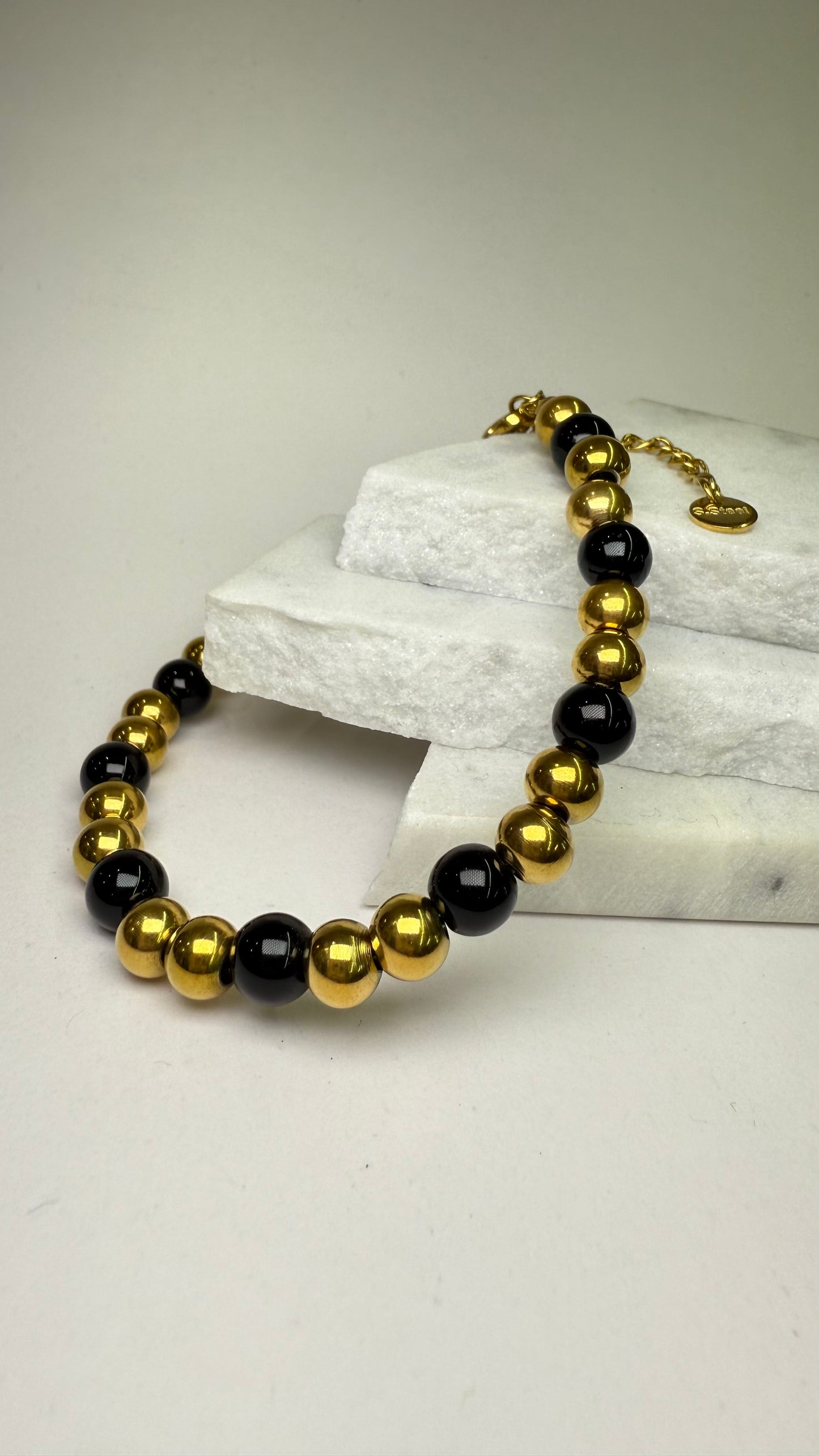 Black and Gold Bracelet- S308