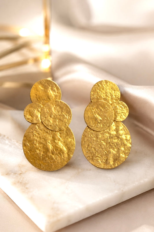 Circles Brass Earrings- B021