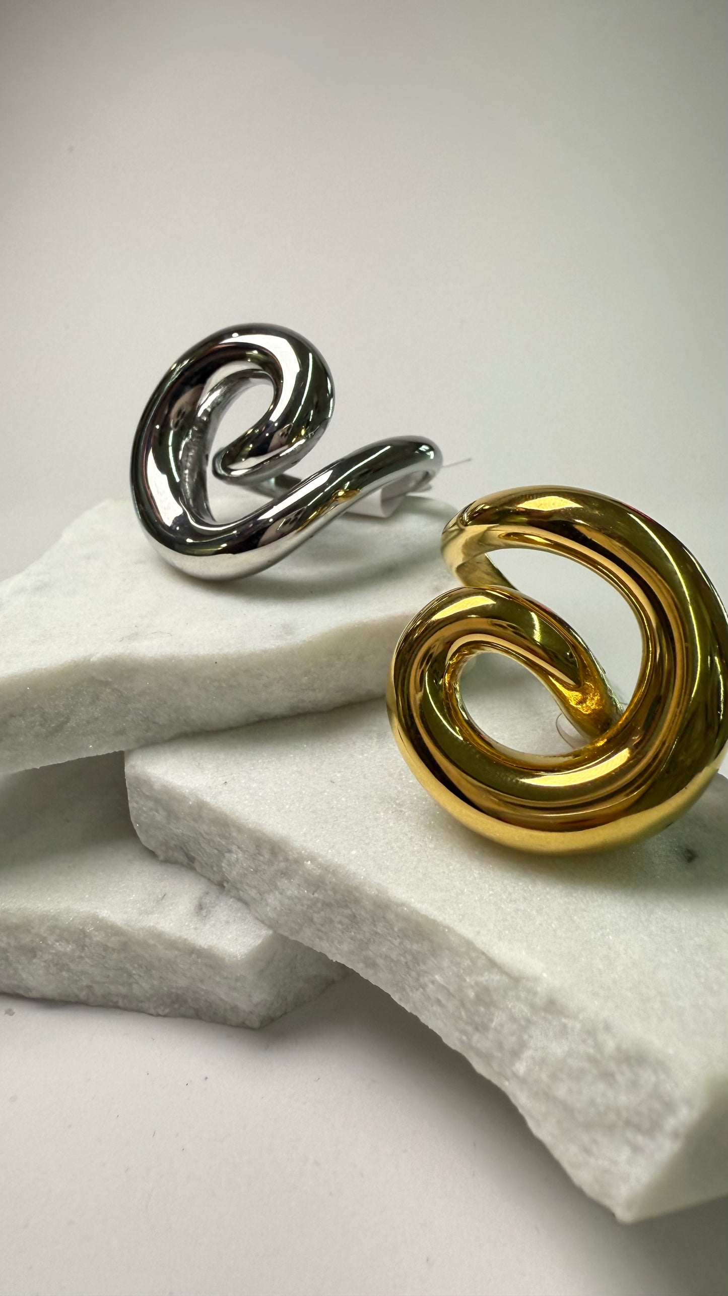Swirls Steel Ring- S52