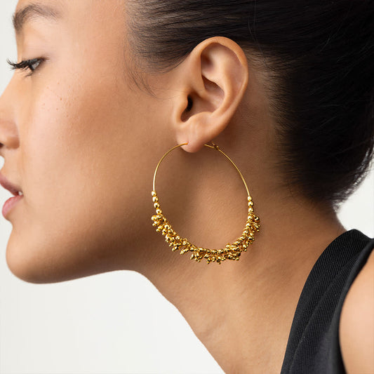 Beads & Big Hoops- B455
