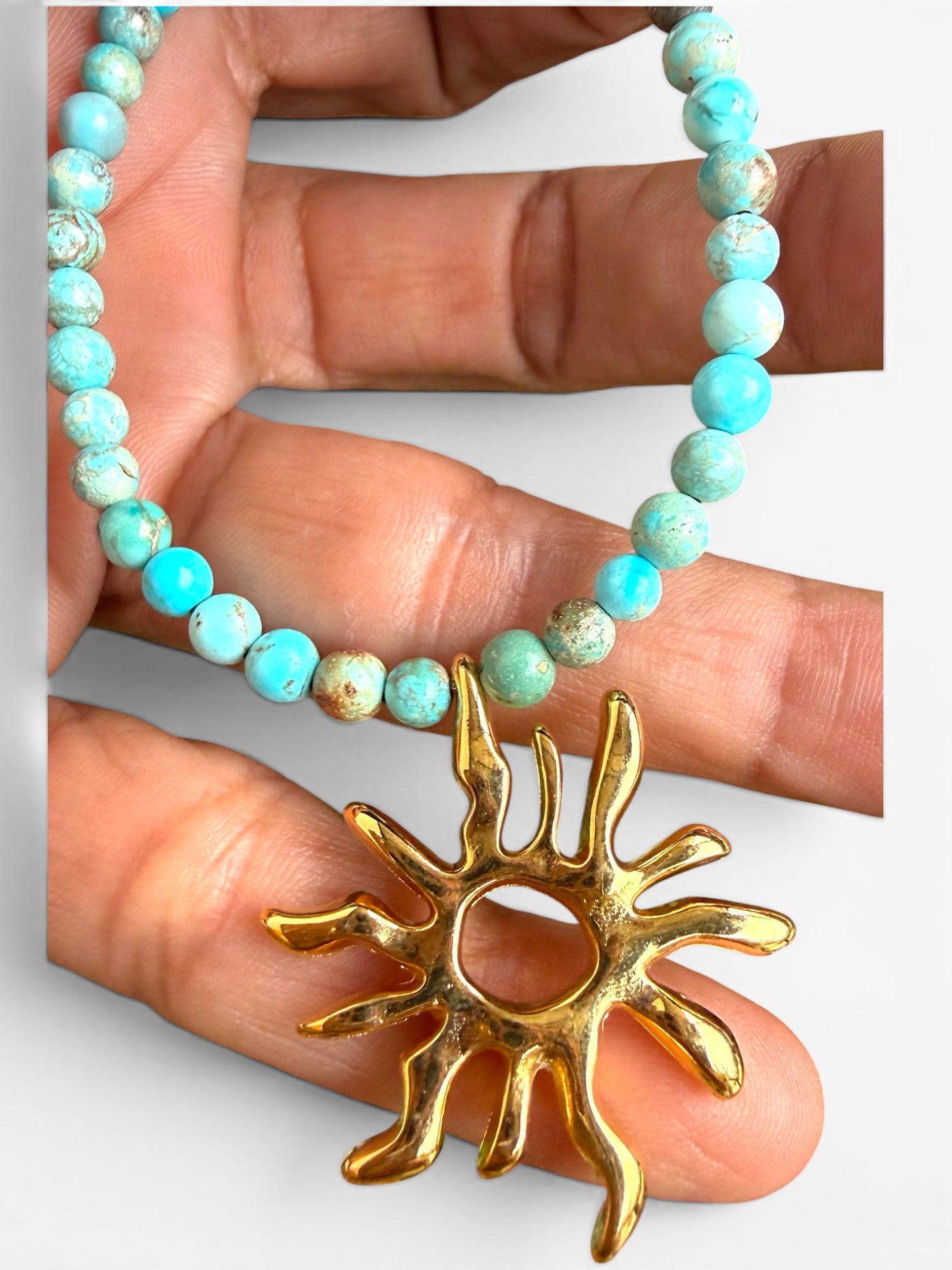 Golden Sun Necklace- P2026