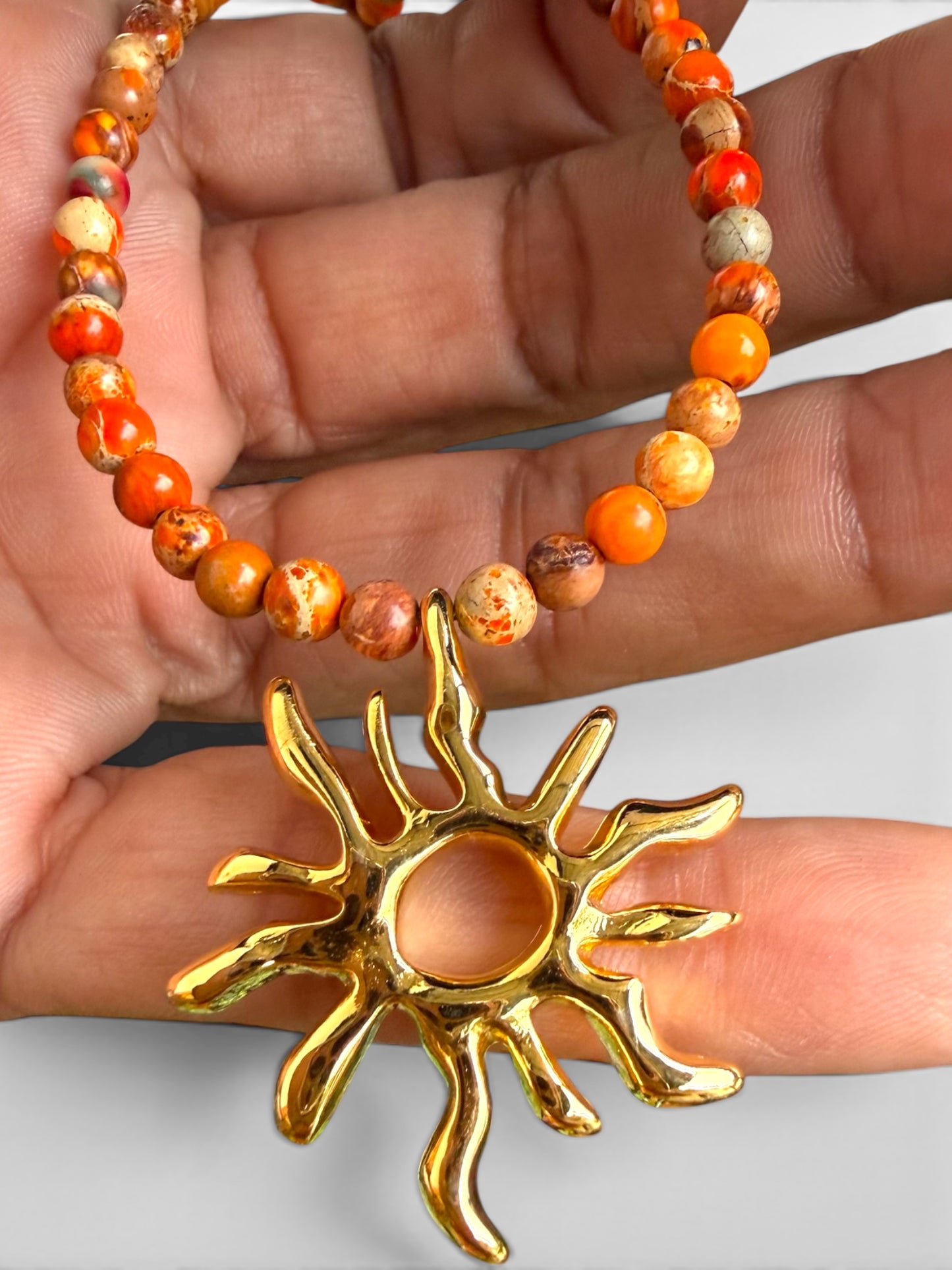 Golden Sun Necklace- P2026