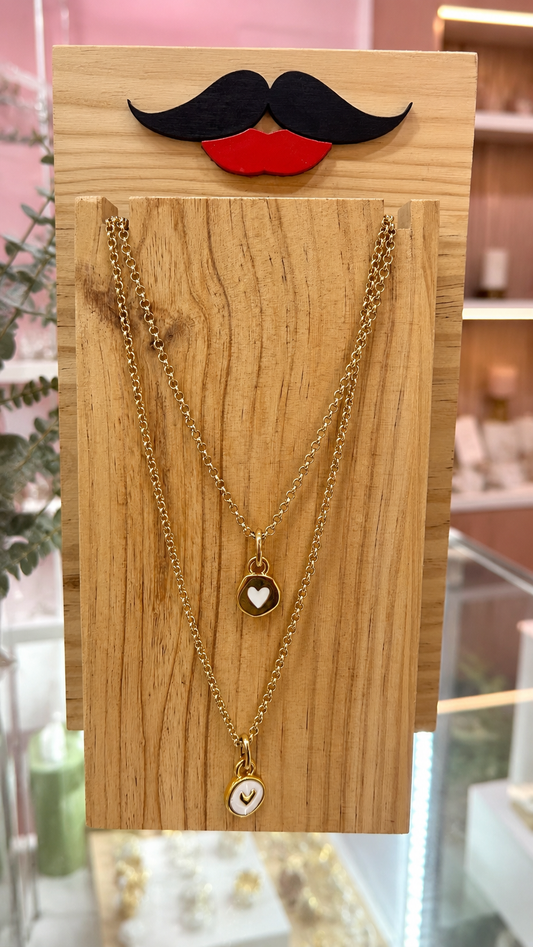 Hearts Layers Gold Necklace- L99