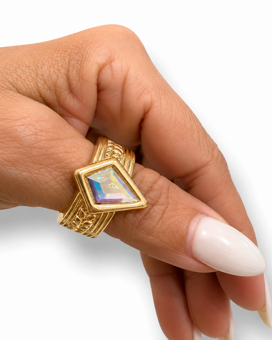 Vitral Triangle Ring - L129