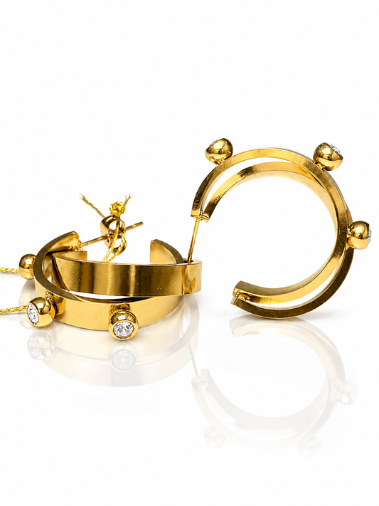 Brilliante Double Hoops- S804