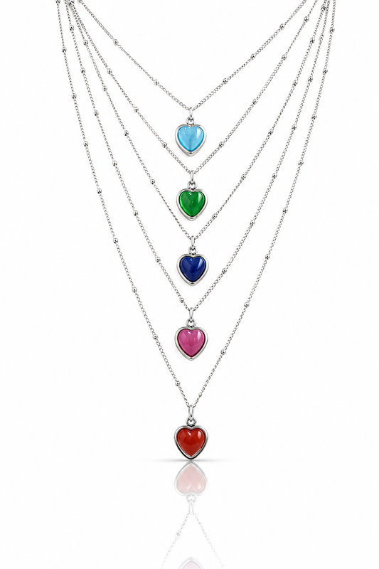 Mystic Cat Eye Heart Necklace- S32