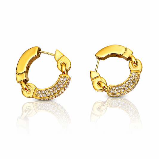 Glam Steel Hoops Earrings- S60