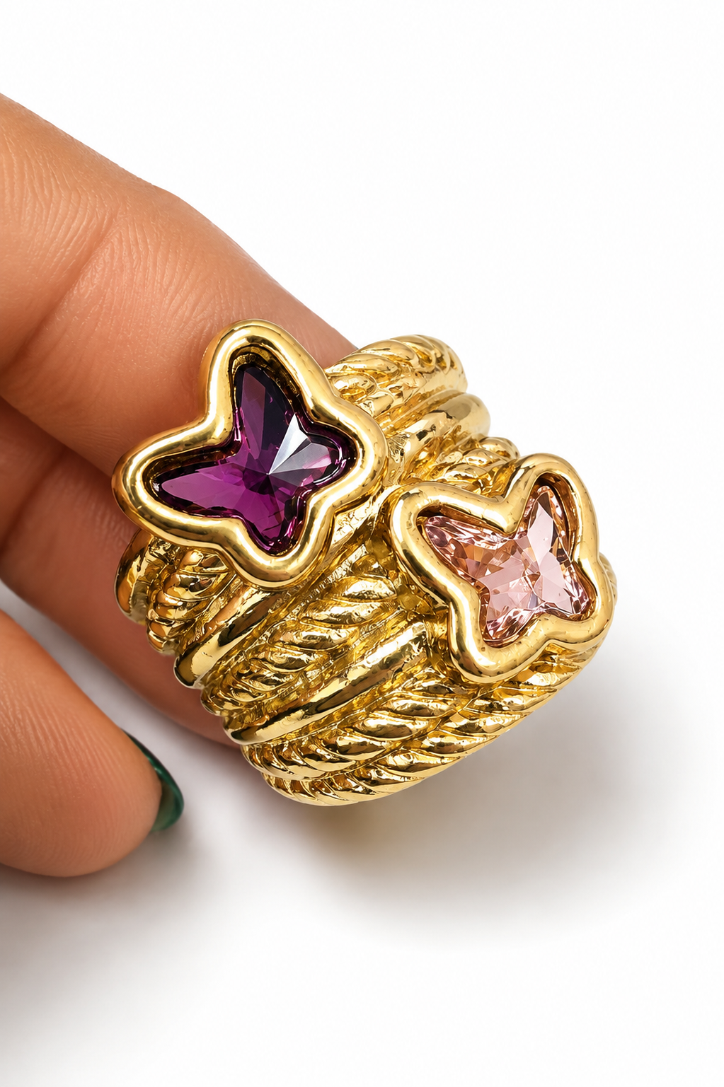 Duo Butterfly Ring- L113