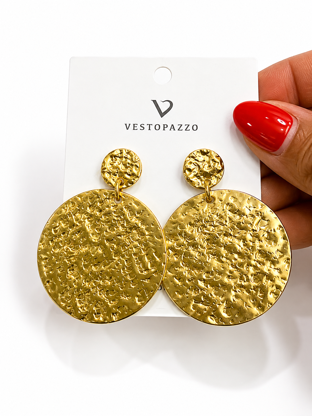 Round Brass Earrings- B80