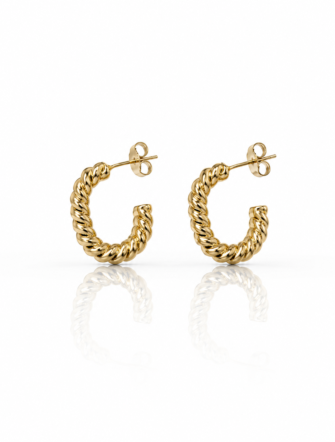 Rope Steel Hoops Earrings- S331