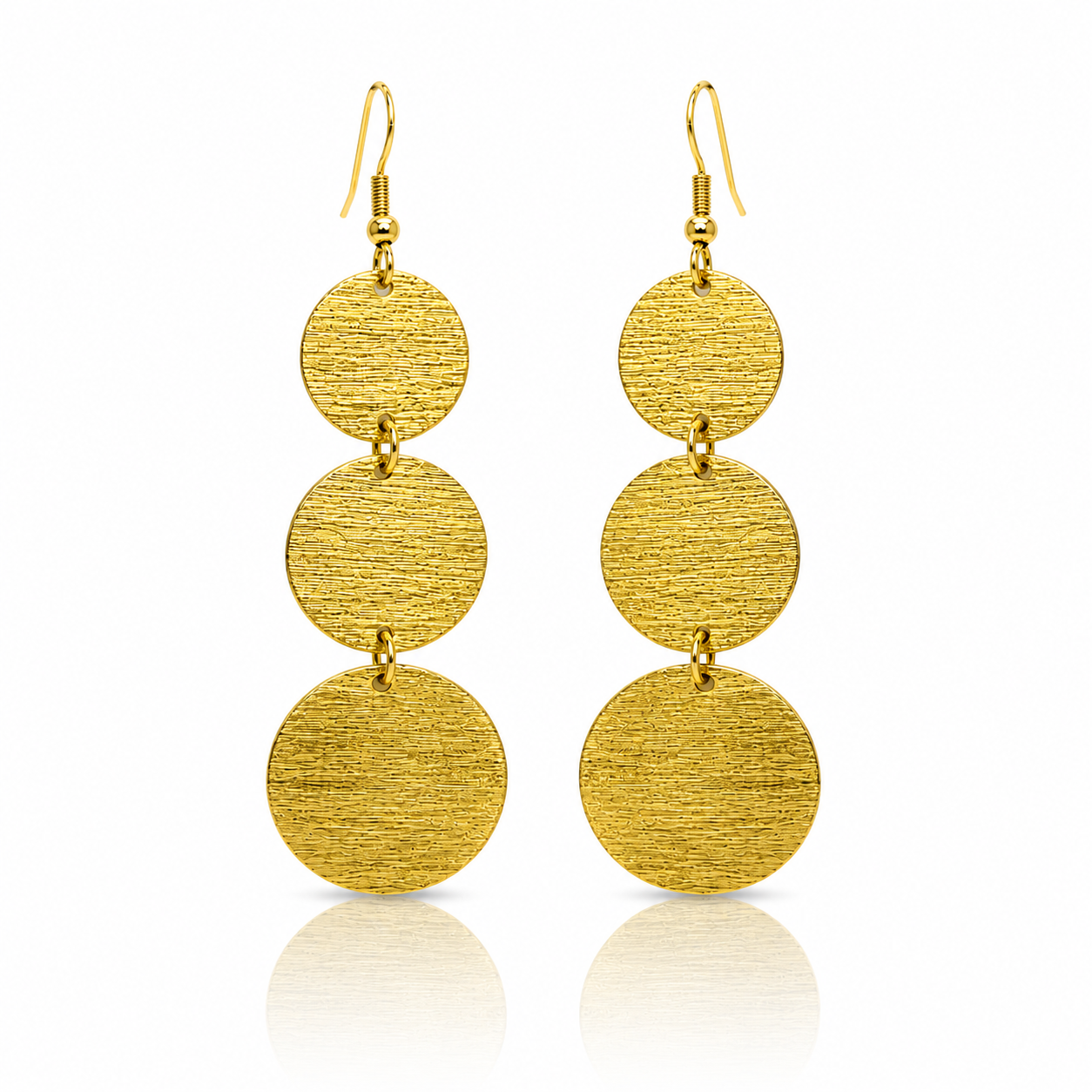 Rounds Brass Earrings-B67