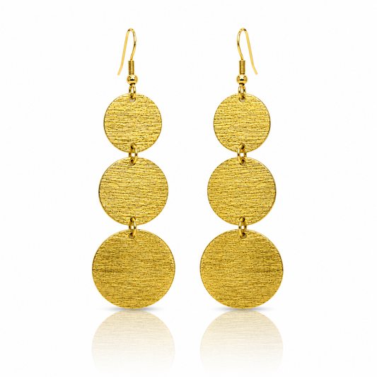 Rounds Brass Earrings-B67