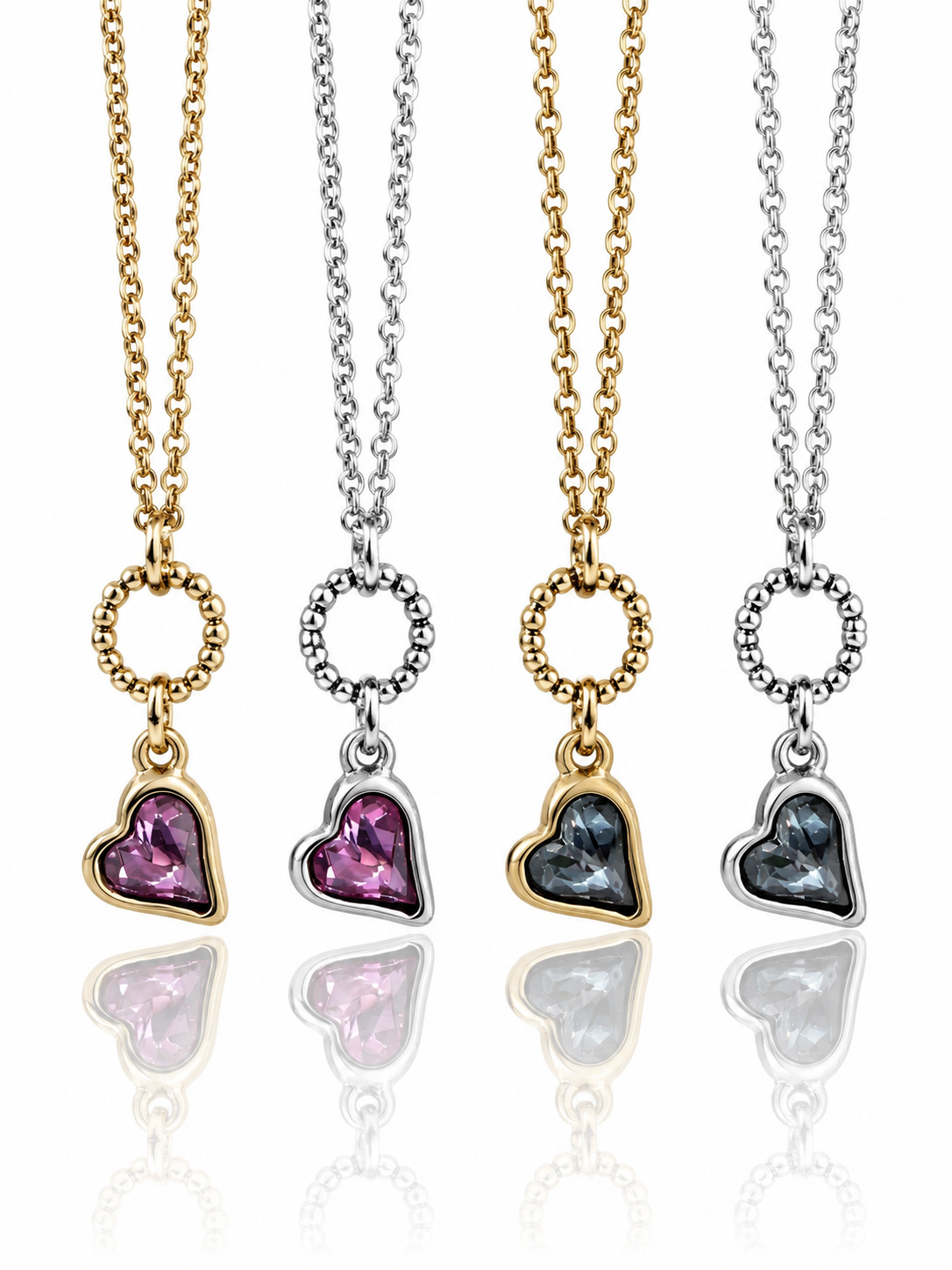 Pink Heart Necklace- L22