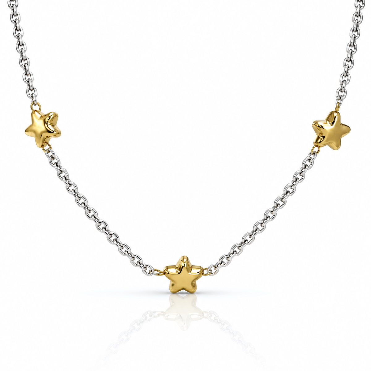 Stars Steel Necklace- S36