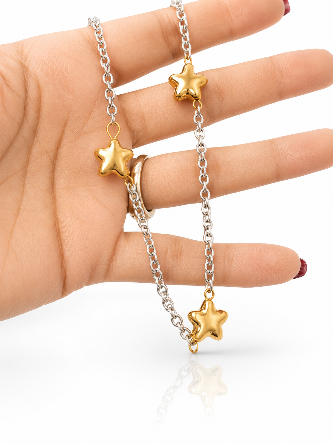Stars Steel Necklace- S36