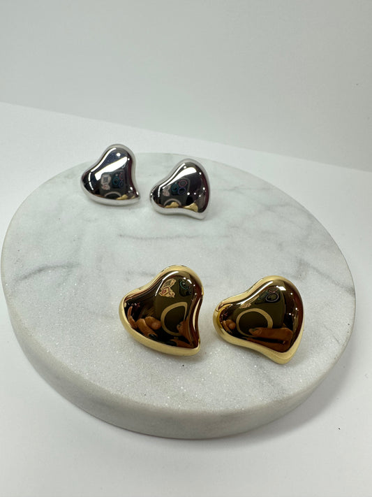 Heart Earring Stud-S76