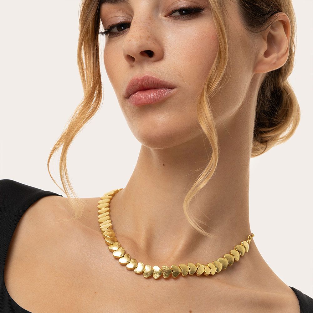 Heart Brass Choker- B84